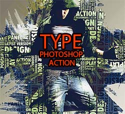 极品PS动作－文本混合(含高清视频教程)：Type Photoshop Action